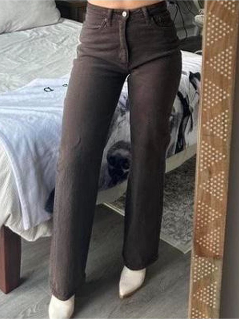 Abercrombie 90s relaxed high rise brown jeans 25 short